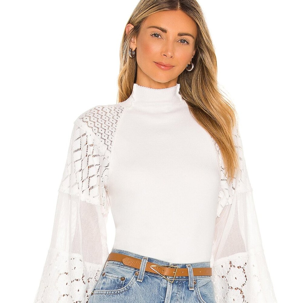 Small - Free People "Love Too Much Top" in White